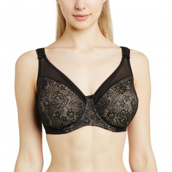 Berlei Women's Beauty Everyday Minimiser Bra - Black Polyamide - Size 38F
