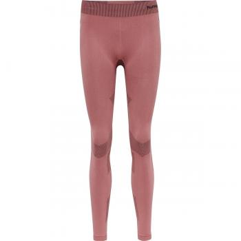 Hummel Mallas First Seamless Training - Leggings sin costuras para entrenamiento, disponibles en color Dusty Rose, diseñadas para mujeres y hombres