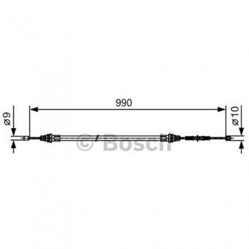 Cable de freno de mano Bosch 1987477751 para Smart City-Coupe, Fortwo I Cabriolet y Coupe