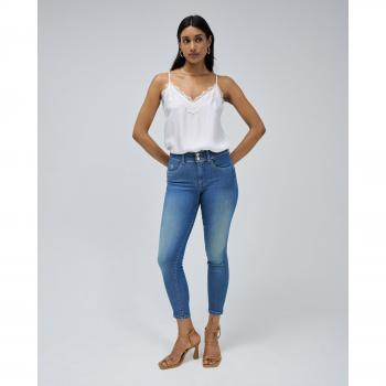 Vaquero pitillo de mujer Secret cropped skinny push in de tiro medio Salsa Jeans