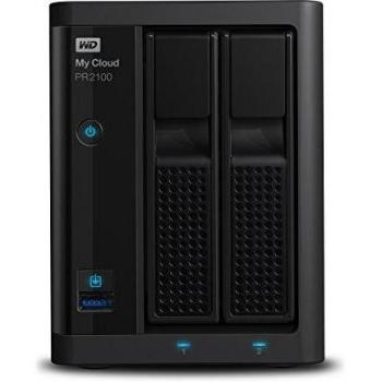 WD Sin discos My Cloud Pro PR2100 Pro Series 2-Bay Almacenamiento en red - NAS - WDBBCL0000NBK-EESN