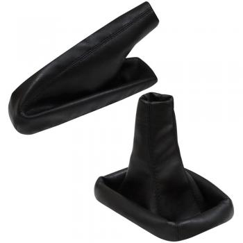 Aerzetix 35DG0017BR0017C Funda Palanca de Cambio y Freno Piel Sintetica Negro