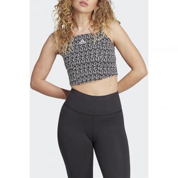 Camiseta de Tirantes Adidas Allover Graphic Corset-Inspired para mujer en color negro