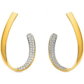 Pendientes Momentos Para Brillar de plata bañados en oro amarillo - Luxenter, Pendientes de Plata de Ley 925