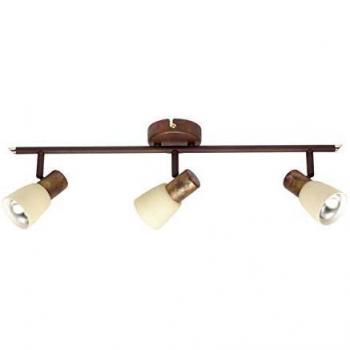 Foco de Techo LED Brilliant Luca 3 Luces E14 120W Cobre Antiguo y Champagne