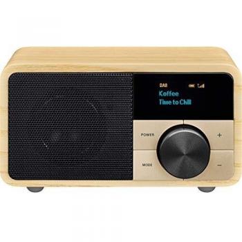 Radio Retro Sangean DDR-7 DAB+ y FM con Bluetooth, Timer de Sueño y Carcasa de Madera Natural