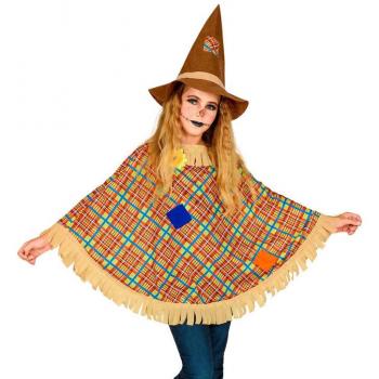 Widmann Disfraz o Poncho de Espantapájaros con Sombrero para niños