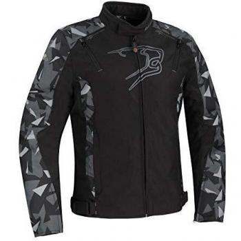 Bering - Chaqueta de moto Gozer negro camuflaje