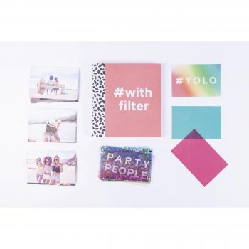 Doiy Álbum #withfilter Coral, Tela, Multicolor, 21 x 2.5 x 22 cm