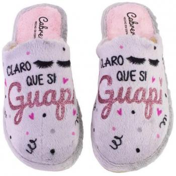 CABRERA 2413 Zapatillas de casa de mujer gris
