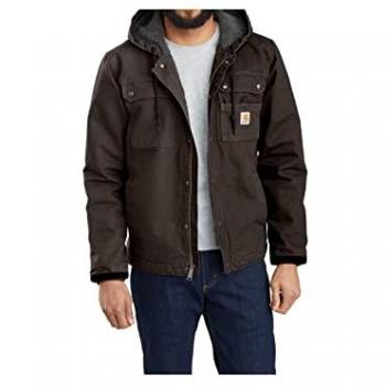 Carhartt Men's Bartlett Brown Sherpa Lined Work Jacket