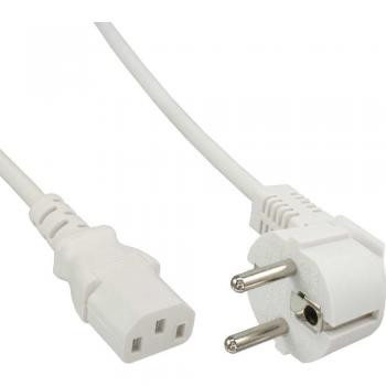 Cable de Alimentación Schuko a IEC C13 Blanco 5m