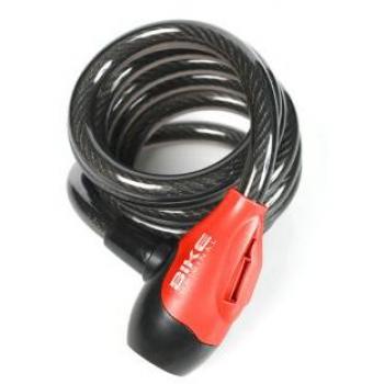 Bike Original - Cable antirrobo con candado para bicicleta rojo Talla:180 cm