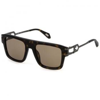 Just Cavalli Shiny Dark Havana Sunglasses for Men and Women - CAT2, 53mm