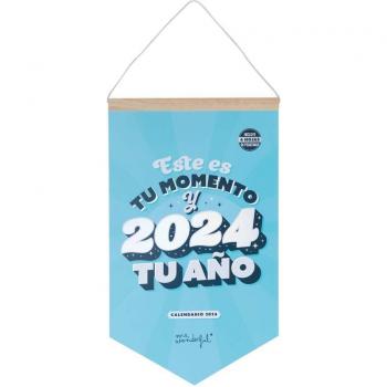 Calendario de pared Mr. Wonderful 2024 Este Es Tu Momento y 2024 Tu Año - 42,4 x 1,2 x 24 cm