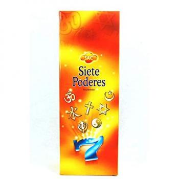 Incienso 7 Poderes SAC - Caja Completa con 6 tubos Hexagonales con 20 Varillas cada tubo - Aromaterapia - Meditación - Relajación - Yoga - Incienso Esotérico - Aroma Agradable