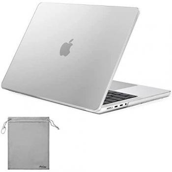 ProCase Carcasa Rígida para MacBook Pro 16 2021, Protectora Funda de Apple MacBook M1 Pro/M1 Max 16 Pulgadas -Claro