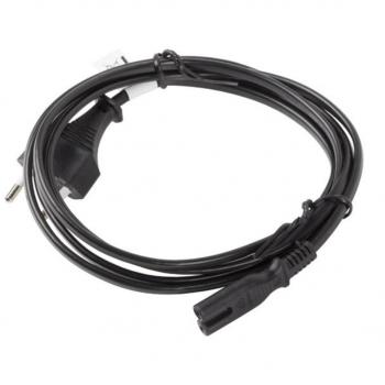 Lanberg CA-C7CA-11CC-0030-BK Cable de Alimentación VDE CEE 7/16 a IEC 320 C7, 3 Metros, Negro