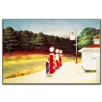 Artopweb Panel Decorativo con Diseño Hopper Gas 1940, Madera, Multicolor, 72x3x48 cm