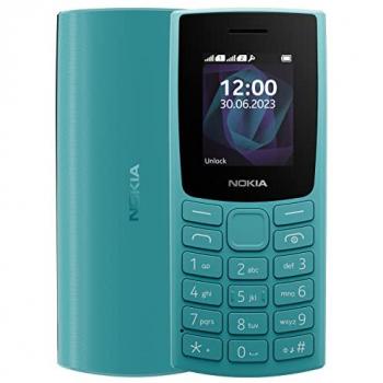 Teléfono Nokia 105 (2023) 2G Dual SIM, pantalla de 1.8, batería de larga duración, radio FM inalámbrica, teclado numérico - Cian