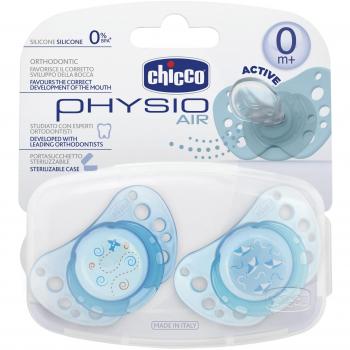 Chupete Chicco Physio Air Silicona Azul 0-6 meses (2 piezas)