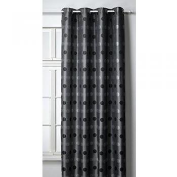 Cortina de Jacquard con Puntos Grises 140 x 260 cm