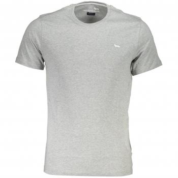 Harmont & Blaine Men's XL Gray Cotton T-Shirt with Embroidery