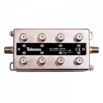 Derivador 8 Salidas 5-1218 MHz 17dB (DOCSIS 3.1) - TELEVES 458003