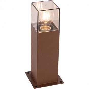 Lámpara exterior de pie industrial marrón óxido 30 cm IP44 - Dinamarca, Aluminio / Plástico, Rectangular, Adecuado para LED, Máx. 1 x
