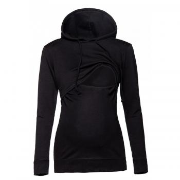 Happy Mama Boutique Mujer Maternidad Jersey de Lactancia Sweathirt Sudadera Capucha 272