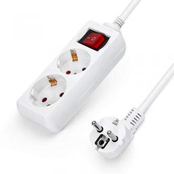 Regleta Aigostar Alemana 2 Vías 3m 3G Blanca