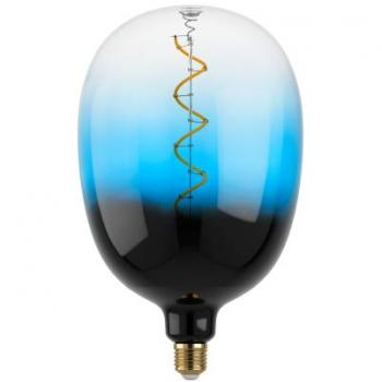 Bombilla LED E27 T180 4W 2000K Dimable 85lm Extra Cálida Negra-Azul Transparente