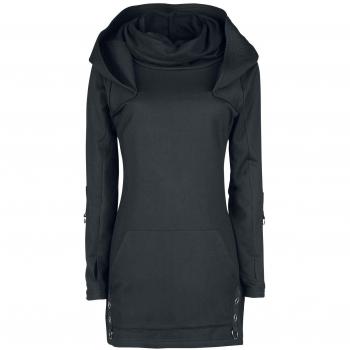 Poizen industries siego top jersey con capucha mujer negro m