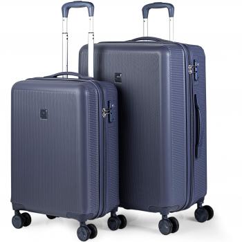 JASLEN - Juego Maletas rígidas 4 Ruedas Trolley abs. duras s y Ligeras. Asas candado TSA. tamaños: pequeña y Mediana. Calidad. Ideal para estrudiante. 171015, Color Azul