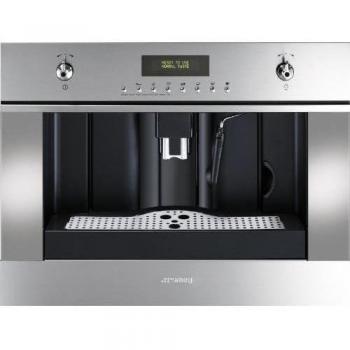 Smeg - Cafetera Modular Cms45X, 1350W, 2 Tazas, 1.8L, 15 Bar, Inox Antihuellas, Electronica Digital
