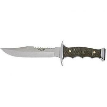Cuchilleria Joker CF91 - Cuchillo de monte, cachas de zamak-abs, hoja de 17 cm, funda de camuflaje