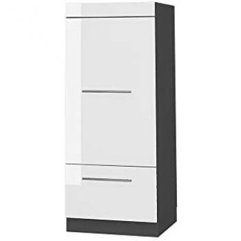 Armario para microondas Fame-Line, Blanco alto brillo, 60 cm