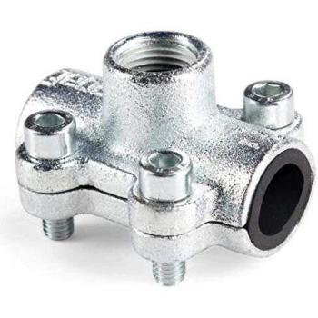 Abrazadera de Reparación GEBO DT 2 1/2 con Toma Rosca Hembra de 1 1/2 BSP para Tubos de Acero