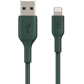 Belkin Boost Charge - Cable Lightning a USB para iPhone, iPad y AirPods, con certificación Mfi, 1 m, verde noche