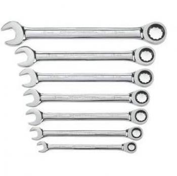 Gearwrench 72-Tooth 12 Point Ratcheting Combination Metric Wrench Set - 7 Piece