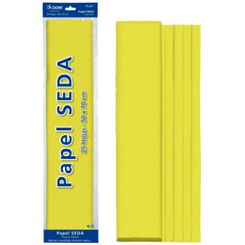 DOHE 30316 - Pack de 25 papeles seda, 50 x 70 cm, color amarillo
