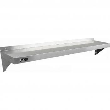 Estantes de Pared de Acero Inoxidable KuKoo 150cm x 30cm - Resistente a la Corrosión (Pack de 2)