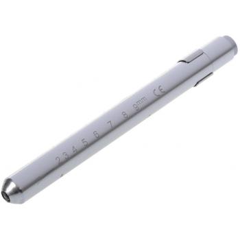 SODIAL(R) Linterna Medico Antorcha Color Plata Lampara 1 LED Luz Blanco Calido Aluminio