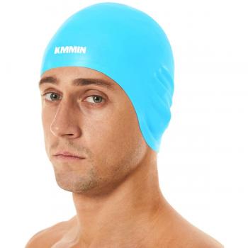 KMMIN Gorro de natación, Gorro de natación de Silicona Premium para Damas/Mujeres Cabello Largo Hombres Cabello Corto Gorro de natación ergonómico 3D con Gran Elasticidad Protección para los oídos