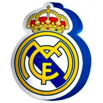 Real Madrid Cojin 3D Escudo, Multicolor, 40 x 40 cm