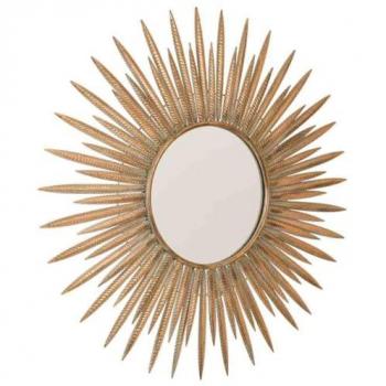 Espejo de Pared Dorado de Metal y Vidrio 92x3x92 cm - Alexandra House Living