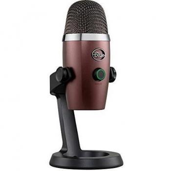 Blue Microphones Yeti Nano Micrófono USB de condensador profesional con múltiples patrones de captación y monitoreo, sin latencia, para grabación y transmisión en PC y Mac, color Rojo