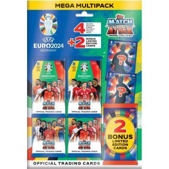 MEGA MULTIPACK CARTAS MATCH ATTAX EUROCOPA 2024 - Mega multipack Eurocopa 2024 con cartas Match Attax y dos cartas limitadas