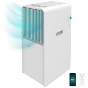 Aire Acondicionado Portátil Cecotec Forceclima 7550 Style Connected 1750 Frigorías con Wifi, diseño de 7000 BTU, control por wifi, panel táctil y mando a distancia para un confort total
