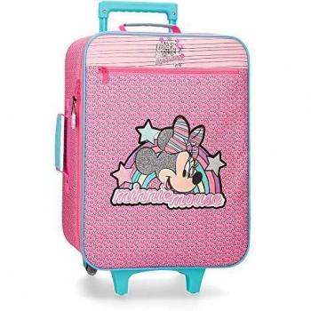 Disney Minnie Pink Vibes Maleta de cabina Rosa 35x50x16 cms Blanda Poliéster 25L 1,8Kgs 2 Ruedas Equipaje de Mano